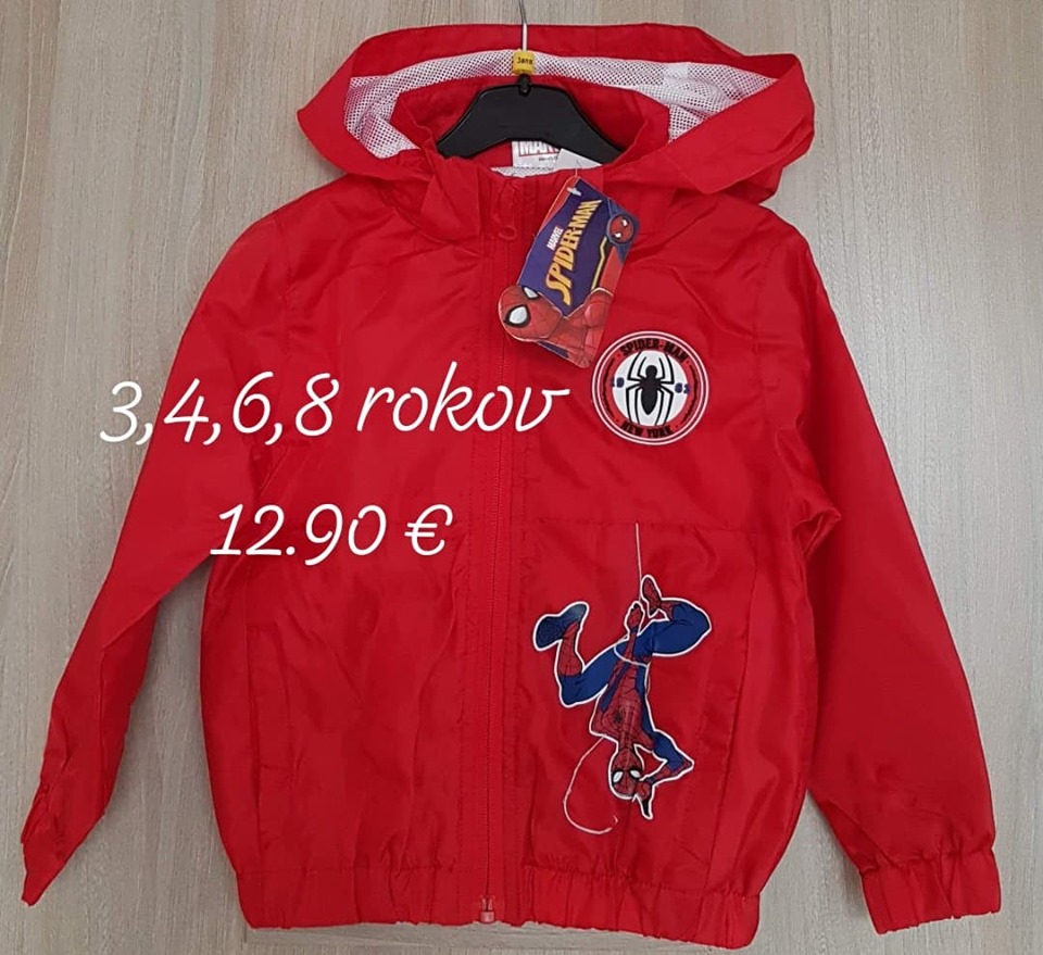 Prechodná bunda SPIDERMAN