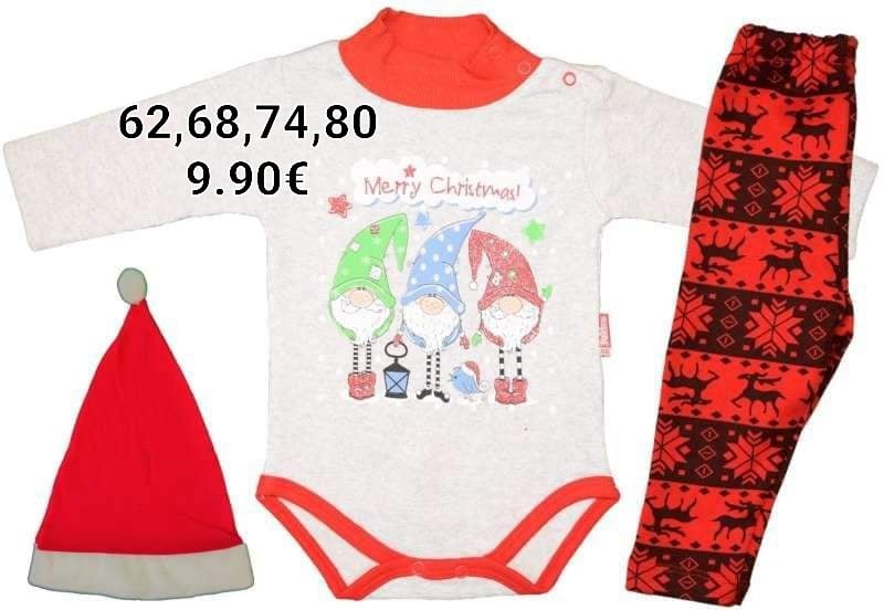 Vianočná súprava: body + nohavice + čiapka