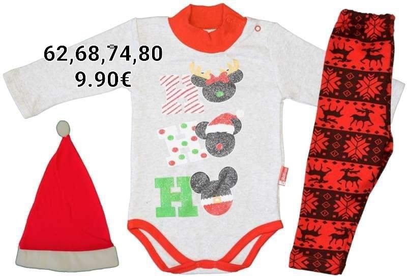 Vianočná súprava: body + nohavice + čiapka