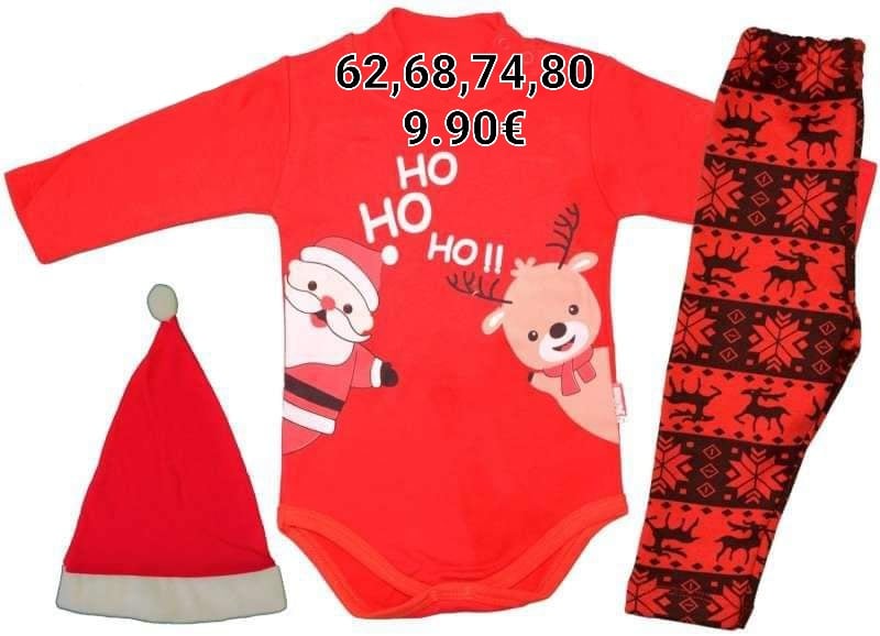 Vianočná súprava: body + nohavice + čiapka
